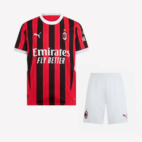 Maglia AC Milan Home Bambino 24/25 Blanco